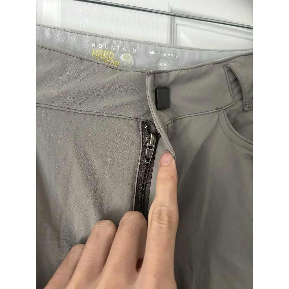 Mountain Hardwear Convertible Zip Off Hiking Pants Men’s M Regular Gray Nylon